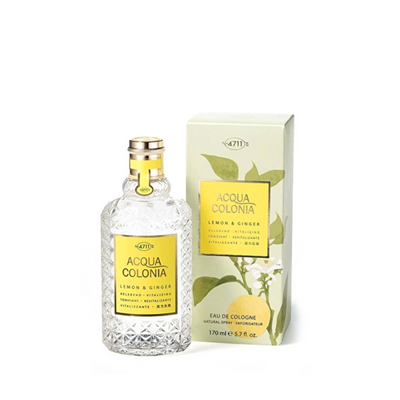 4711 Acqua Colonia Lemon & Ginger Eau De Cologne Spray by 4711 - Unisex Fragrance with Zesty Lemon and Spicy Ginger, Energizing and Refreshing, 5.7 oz (170 ml) Bottle