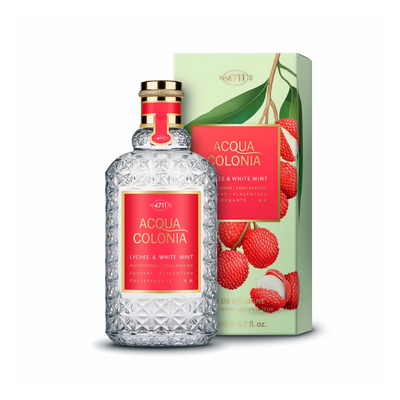 4711 Acqua Colonia Lychee & White Mint Eau De Cologne Spray by 4711 - Exotic Unisex Fragrance with Sweet Lychee and Crisp White Mint, Refreshing and Energizing Scent, 5.7 oz (170 ml) Bottle