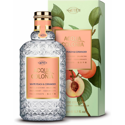 4711 Acqua Colonia White Peach & Coriander Eau De Cologne Spray by 4711 - Unisex Fragrance with a Refreshing Blend of Sweet White Peach and Spicy Coriander, Invigorating and Uplifting Scent, 5.7 oz (170 ml) Bottle