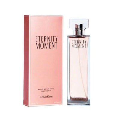 Eternity Moment Perfume by Calvin Klein was presented in 2004 as a delightful, sexy perfume for ladies. This feminine aroma is a lovely eastern flowery aroma that is extravagant and luscious. It is a delicate combination of Asian fruits with nuanced undertones of musk and raspberry.  Know this fragrance and fall in love with the scent - a special perfume.