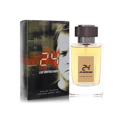 24 Live Another Night Eau De Toilette Spray by Scentstory - Bold and Mysterious Men's Fragrance with Warm Spicy, Woody, and Oriental Notes, Inspired by the TV Series '24', Sleek Black Bottle Design, 50 ml