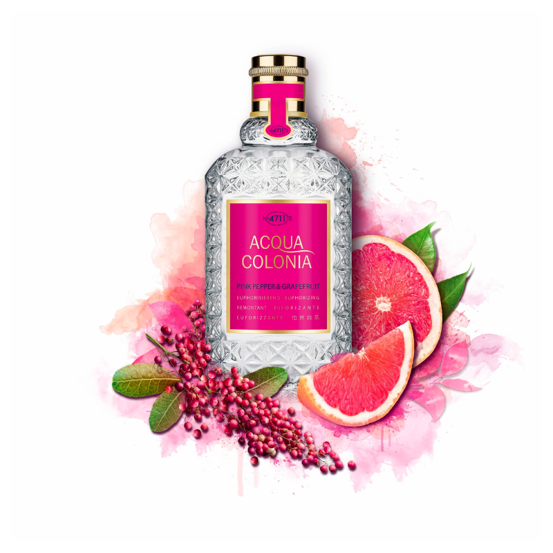 4711 Acqua Colonia Pink Pepper & Grapefruit Eau De Cologne Spray by 4711 - Vibrant Unisex Fragrance with Spicy Pink Pepper and Tangy Grapefruit, Refreshing and Stimulating Scent