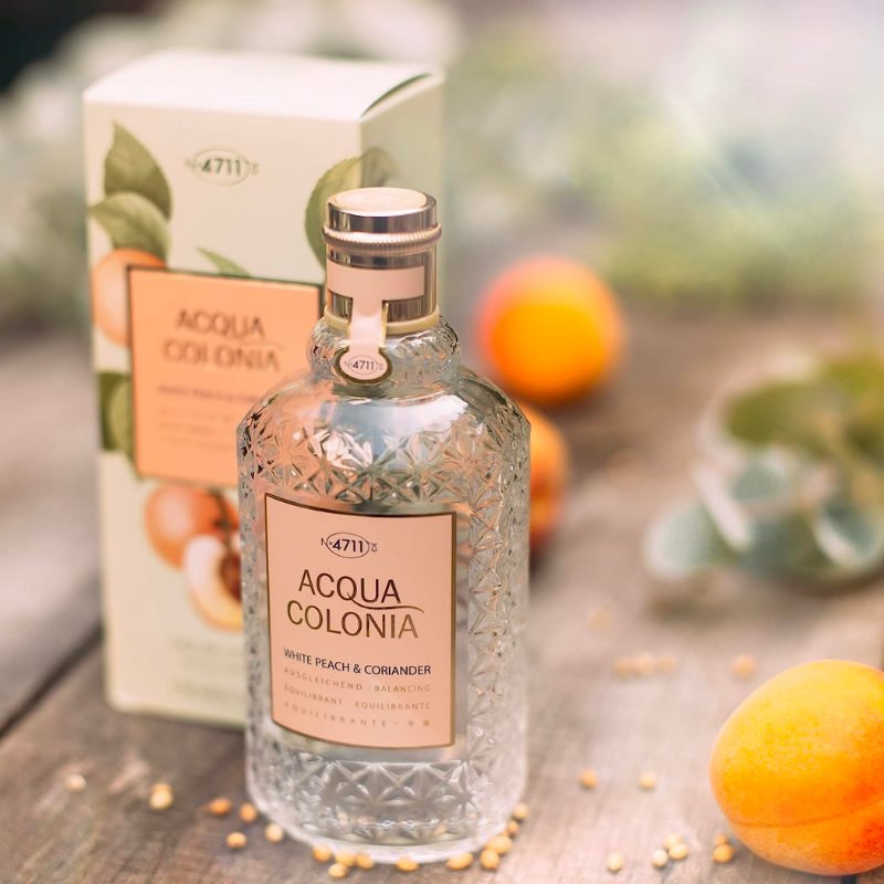 4711 Acqua Colonia White Peach & Coriander Eau De Cologne Spray by 4711 - Unisex Fragrance with a Refreshing Blend of Sweet White Peach and Spicy Coriander, Invigorating and Uplifting Scent