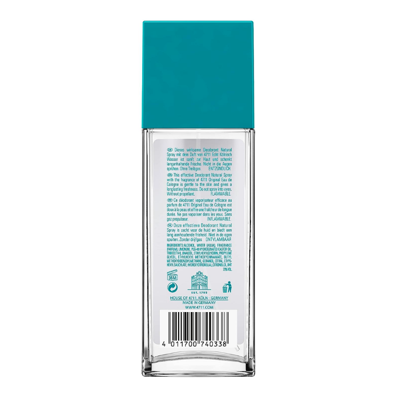 4711 Deodorant Spray by 4711 - Unisex Long-Lasting Deodorant with a Refreshing Citrus and Herbal Scent, Effective Odor Protection
