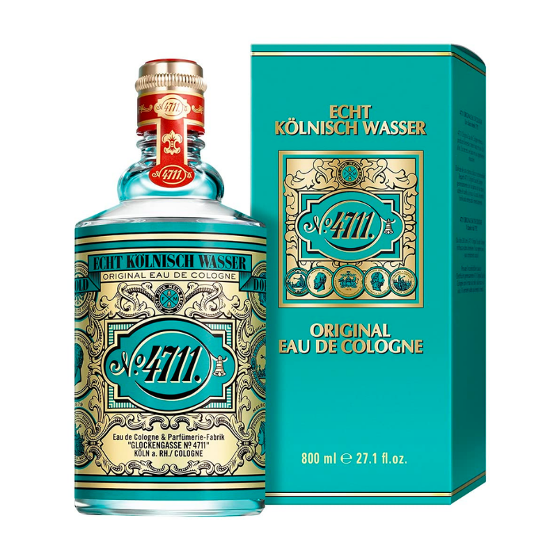 4711 Eau De Cologne by 4711 - Traditional Unisex Fragrance with a Harmonious Blend of Citrus, Floral, and Herbaceous Notes, Light and Refreshing Scent, Iconic Bottle Design, 27.1 oz (800 ml)