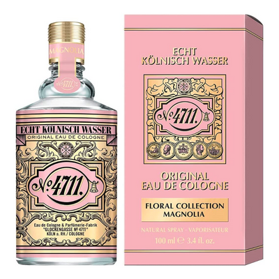 4711 Floral Collection Magnolia Eau De Cologne Spray by 4711 - Unisex Fragrance with Delicate Magnolia Essence, Blended with Fresh Floral Notes, Light and Uplifting Scent, 3.4 oz (100 ml) Bottle