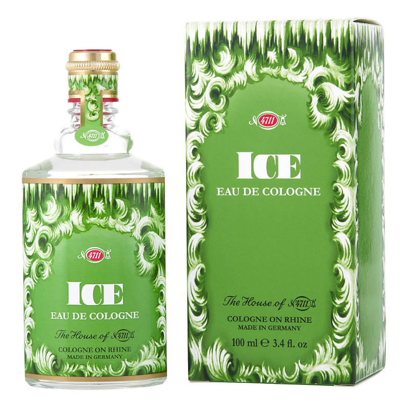 4711 Ice Eau De Cologne by Muelhens - Unisex Fragrance with a Cool and Fresh Aromatic Blend, Perfect for Revitalization and Energy, Crisp and Clean Scent, 3.4 oz (100 ml) Bottle