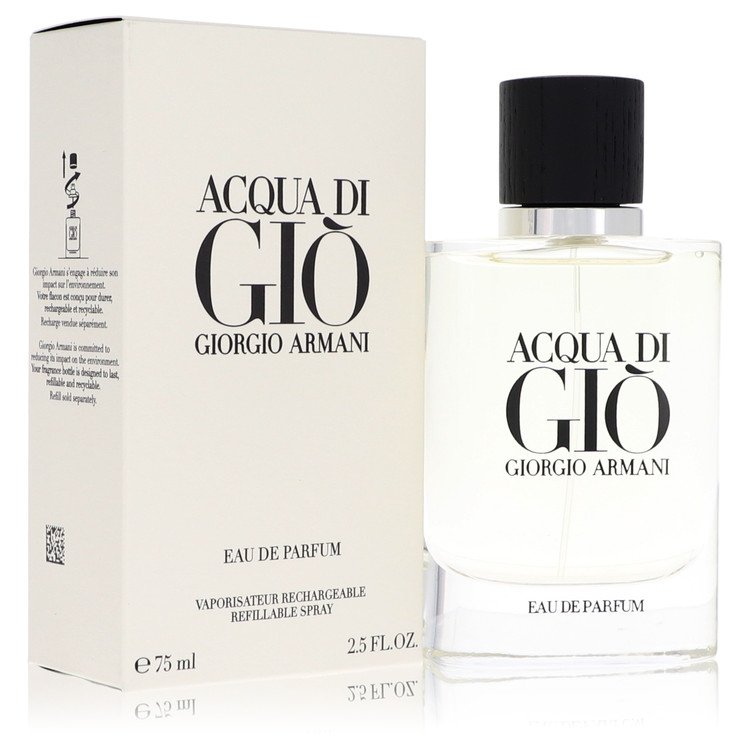 Acqua Di Gio Perfume & Body Collection By Giorgio Armani – 2.5 oz Eau De Parfum Refillable Spray
