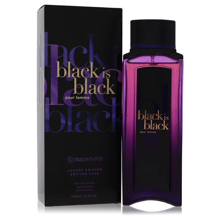 Black Is Black Eau De Parfum By Nu Parfums – 3.3 oz Eau De Parfum Spray (unboxed)