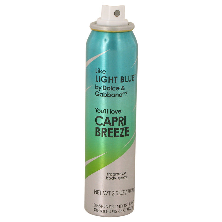 Designer Imposters Capri Breeze Body Spray By Parfums De Coeur – 2.5 oz Body Spray (Tester)