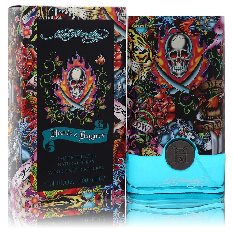 Ed Hardy Hearts & Daggers Eau De Toilette Spray By Christian Audigier – 3.4 oz Eau De Toilette Spray (unboxed)