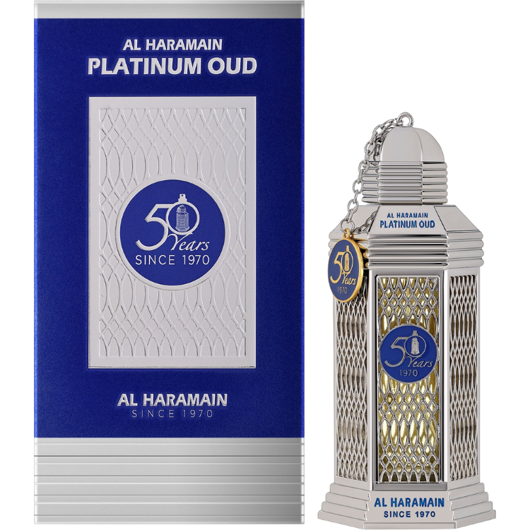 Al Haramain 50 Years Platinum Oud Eau De Parfum Spray (Unisex) by Al Haramain