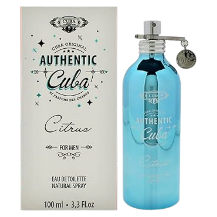 Cuba Authentic Citrus Eau De Toilette Spray by Fragluxe