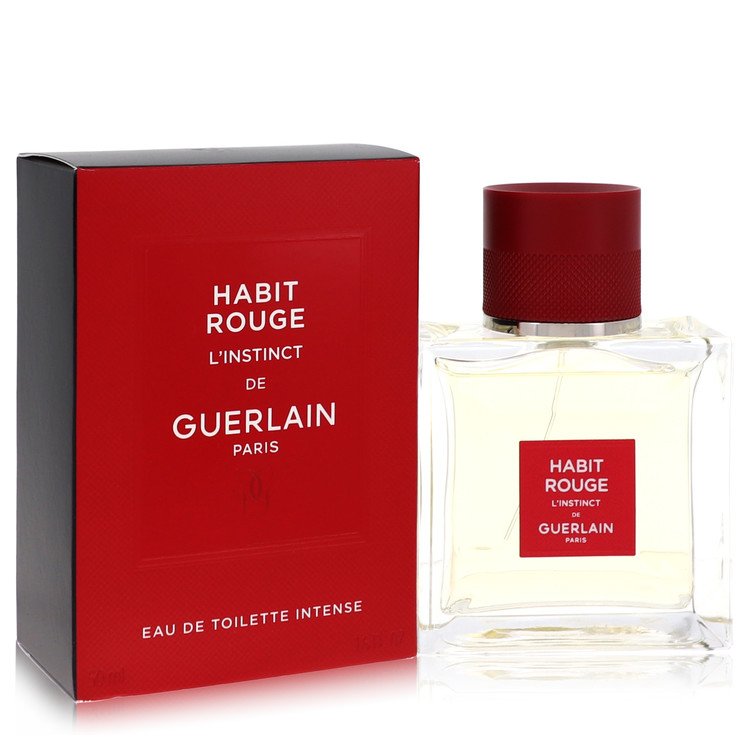 Habit Rouge L'instinct Eau De Toilette Intense Spray (Unboxed) by Guerlain – 3.3 oz Eau De Toilette Intense Spray