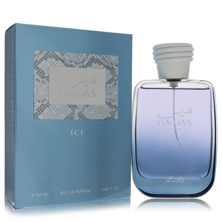 Hawas Ice Eau De Parfum Spray by Rasasi – 3.3 oz Eau De Parfum Spray (Unboxed)