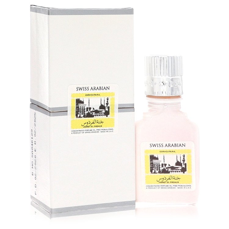Jannet El Firdaus Eau De Parfum (Unisex White Attar) By Swiss Arabian – 0.3 oz Concentrated Perfume Oil Free From Alcohol