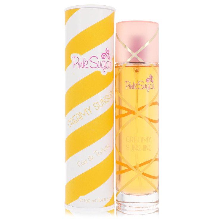 Pink Sugar Creamy Sunshine Eau De Toilette Spray by Aquolina – 0.27 oz Travel Spray