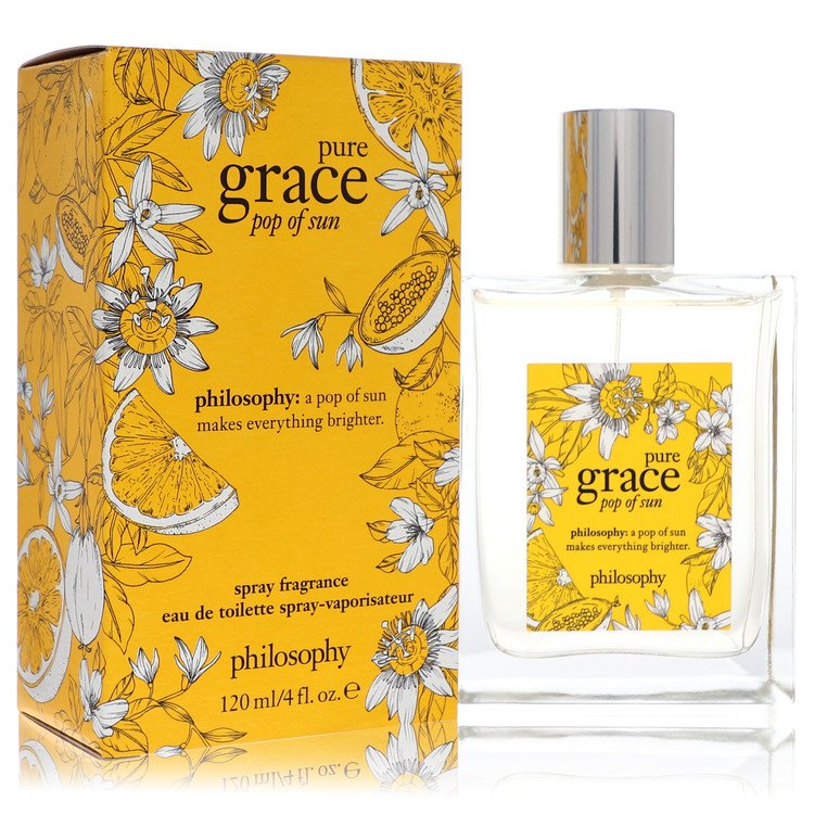 Pure Grace Pop Of Sun Eau De Toilette Spray by Philosophy – 4 oz Eau De Toilette Spray (Unboxed)