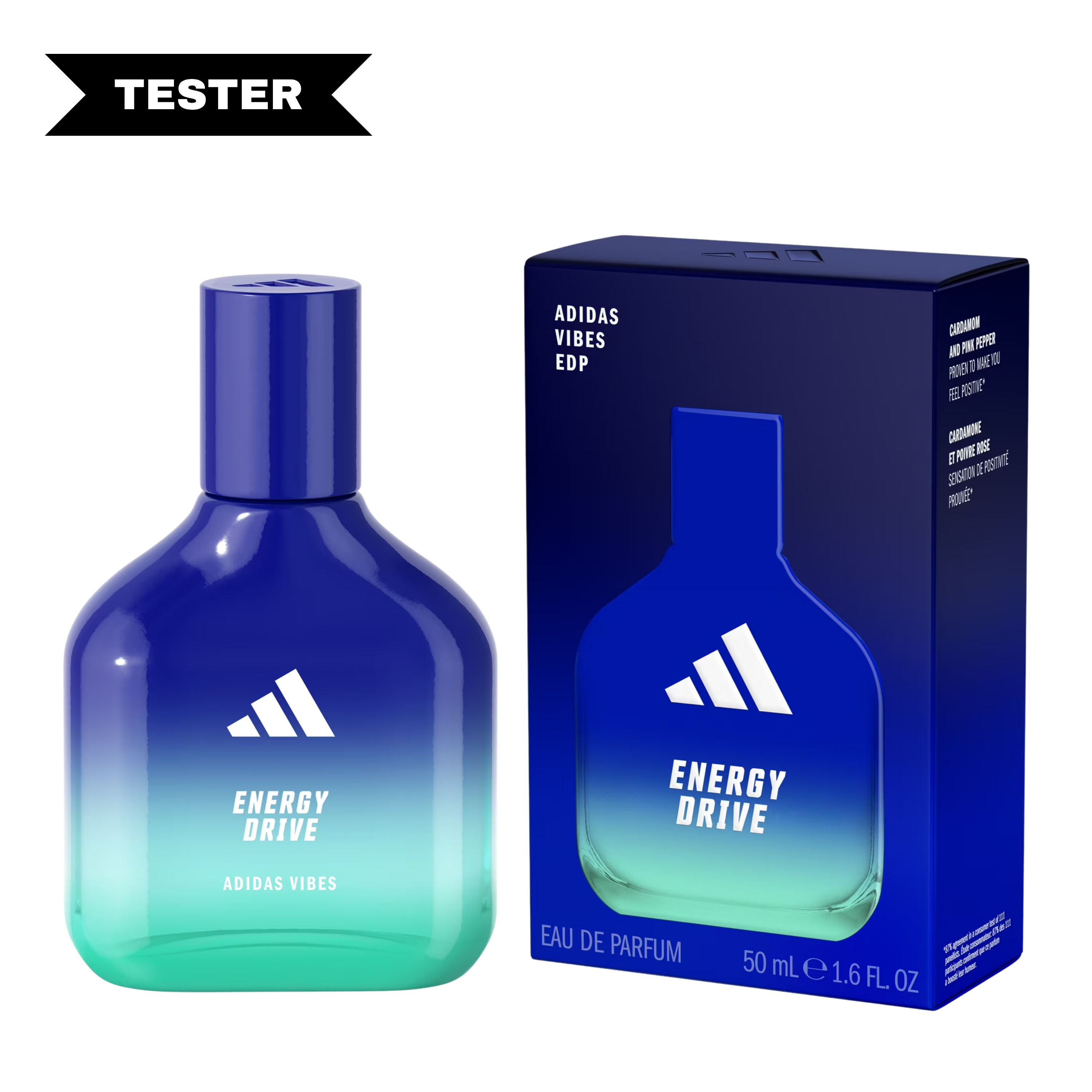 Adidas Vibes Energy Drive Eau De Parfum Spray (Tester) by Adidas