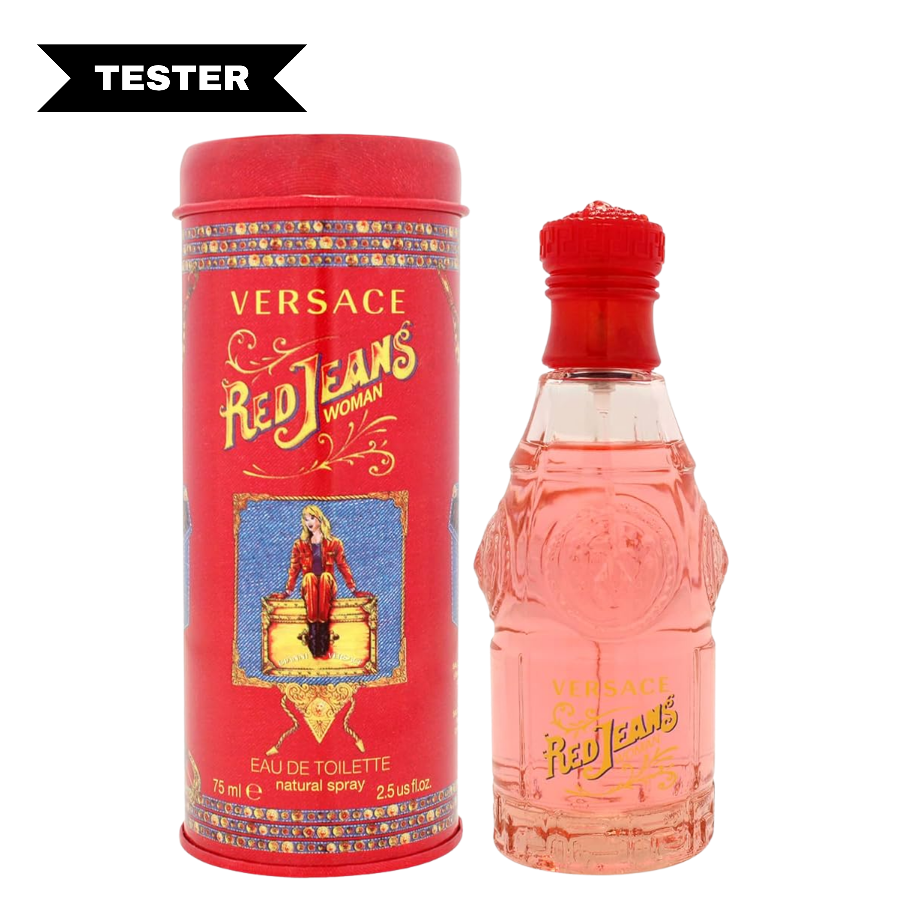Red Jeans Eau De Toilette Spray (Tester) By Versace