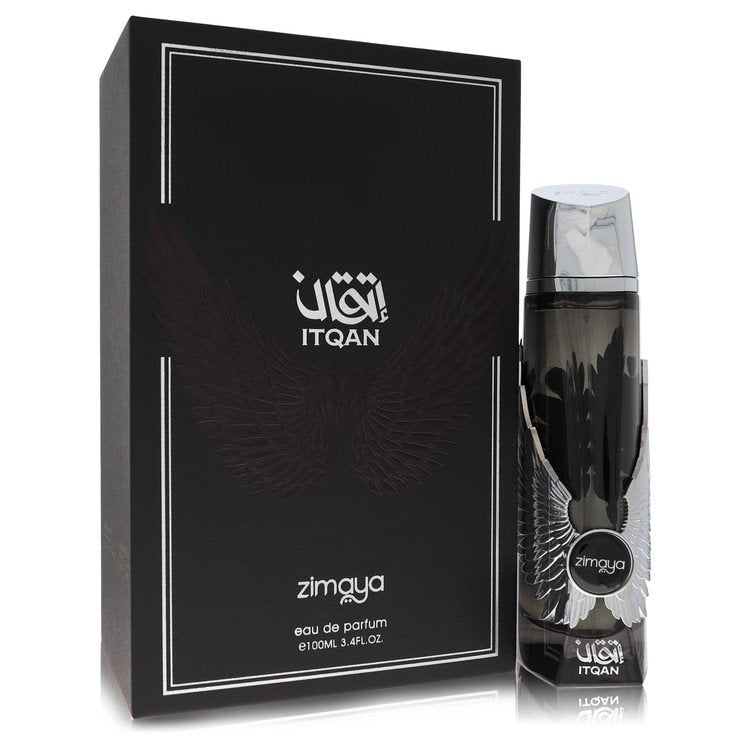 Afnan Zimaya Itqan Noir Eau de Parfum bottle and box