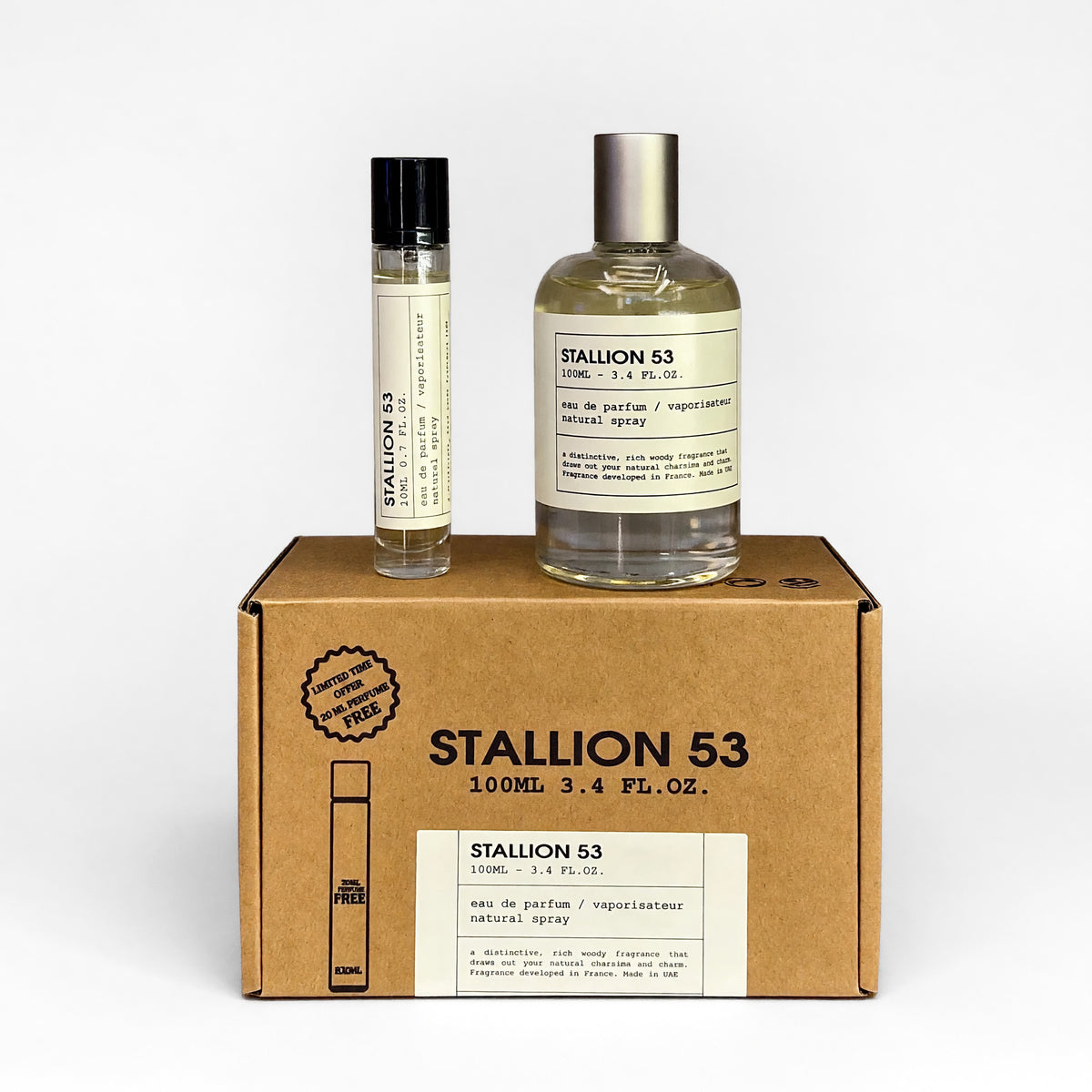 Stallion 53 by Emper, 3.4 oz Eau De Parfum Spray + 0.67 oz Eau De Parfum Spray for Unisex