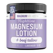 Nighttime Magnesium Lotion with Beef Tallow, 5oz Lotion - Lavender