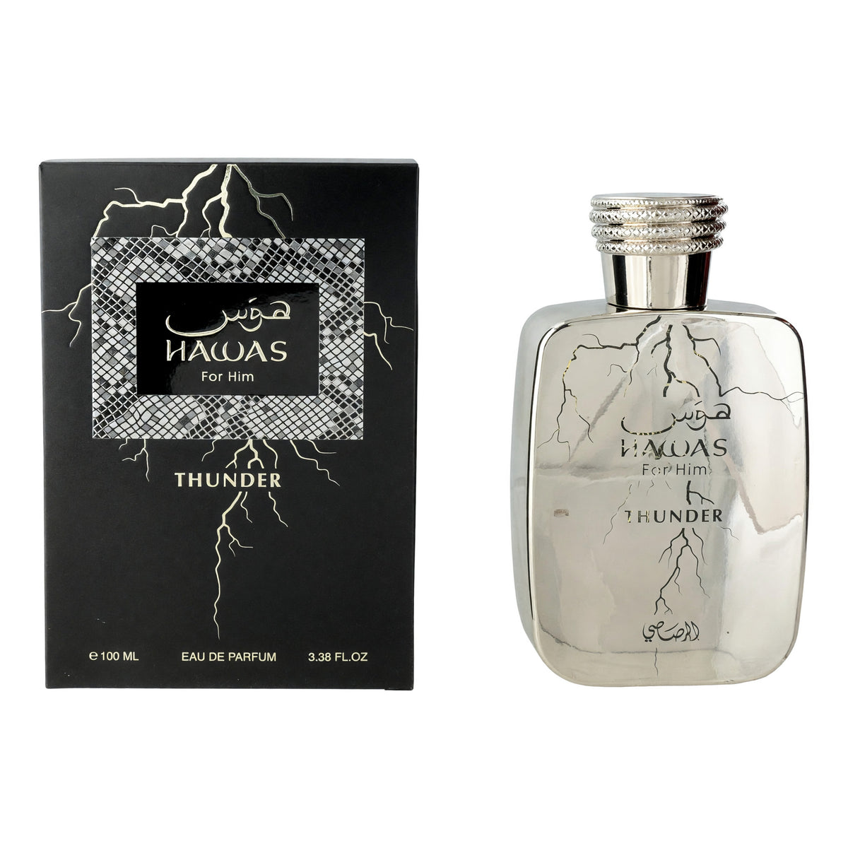 Hawas Thunder by Rasasi, 3.4 oz EDP Spray for Men