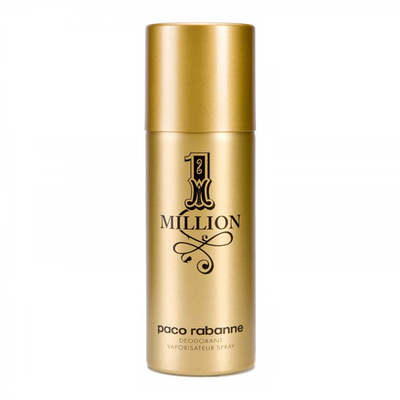 1 Million Deodorant Spray by Paco Rabanne - Men's Long-Lasting Freshness with a Bold, Spicy Leather Fragrance, Signature Gold Bottle, 150 ml