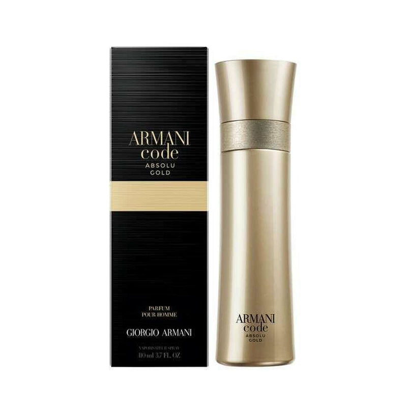 "Armani Code Absolu Gold" is a 2020 release by Armani. This masculine fragrance is contemporary and rich. It starts with top notes of mandarin orange and crisp green apple. It&