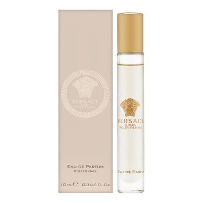 'Versace Eros Pour Femme" is the fragrant seductress of the God of love—Eros. The fragrance suggests the strength of a woman. The scent opens with Sicilian lemon, Calabrian bergamot, and pomegranate accords, with a core of lemon, sambac jasmine absolute, jasmine infusion, and peony. The base contains sandalwood, ambrox, musk, and different woody notes. This is a miniature.  Know this fragrance and fall in love with the scent - a special perfume.