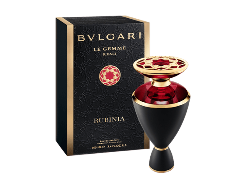 Bvlgari Le Gemme Reali Rubinia Perfume, created by perfumer Alberto Morillas and released in 2018, is a fragrance part of the "Le Gemme" collection of scents inspired by gemstones—a brilliant sweet, powdery floral Women&