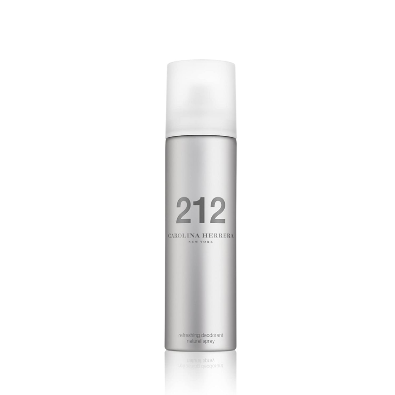 212 Deodorant Spray by Carolina Herrera - Refreshing and Sophisticated Men's Deodorant with a Woody Musk Scent, Sleek Metallic Bottle