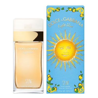 "Light Blue Sun" is a Dolce & Gabbana feminine fragrance inspired by the Italian island of Capri. It catches the sensation of a summer romance with its combination of floral, fruity, and woody harmonies. It opens with tart granny smith apple and lemon before moving to frangipani, white rose, and jasmine blossom. Know this fragrance and fall in love with the scent - a special perfume.