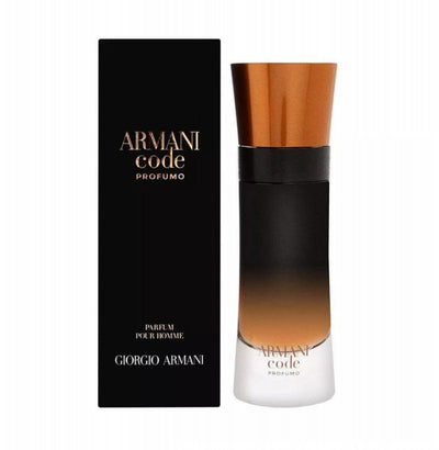 "Armani Code Profumo" is an alluring fragrance that blends virility with sensuality, perfect for strong gentlemen. The intoxicating top notes of this refined Armani scent incorporate cardamom, green apple, and green mandarin.  Know this fragrance and fall in love with the scent. A special perfume.