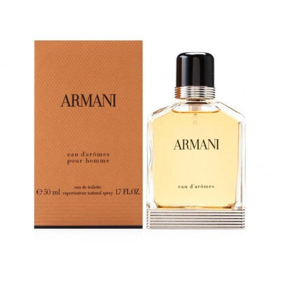 "Armani Eau D'aromes" is an intoxicating men's fragrance that features top notes of mandarin orange and bergamot mixed with middle notes of patchouli and ginger. The vetiver top note completes the mix, creating a delicious, forested scent excellent for work or pastime.  Know this fragrance and fall in love with the scent. A special perfume.   