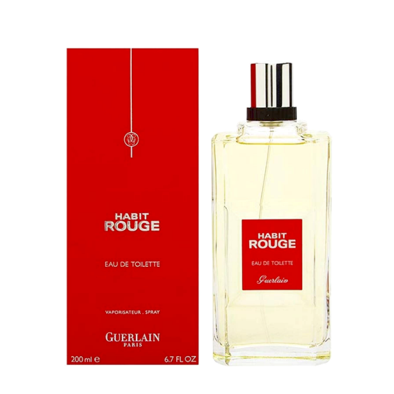 "Habit Rouge" Cologne is a 1965 masculine fragrance by Guerlain. It is the first oriental fragrance for men. This masculine aroma contains a mix of citrus, lemon, mandarin, herbs, leather, and vanilla. It is excellent for a day at the office.  Know this fragrance and fall in love with the scent - a special perfume.