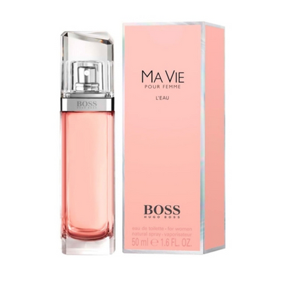 "Boss Ma Vie L'eau" is a beautiful feminine perfume that welcomes delicacy, intrepidity, and opportunities to come. It blends cactus flower, white magnolia, peony, and pink rose to create an energetic and fresh feeling softly heated with a lasting touch of musk and cedarwood.  Know this fragrance and fall in love with the scent - a special perfume.