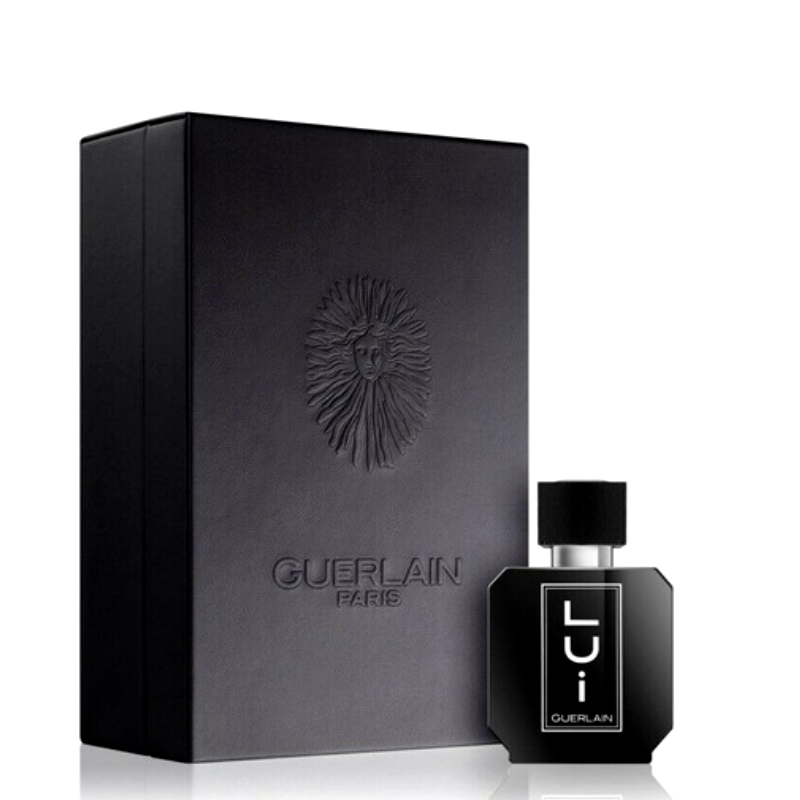 "Guerlain Lui Cologne" is a quiet yet mysterious fragrance with a peacefully brave shape despite its soft, forest-floral arrangement enhanced by traces of spice, leather, and sheer white musk. Top notes are crisp, spiced fruit outflow of pear and toasted clove. Zesty, peppery carnation, benzoin, and balsam make an attractive tangy floral core, followed by a smoky timber finish sweetened by leather, musk, and vanilla harmonies.  Know this fragrance and fall in love with the scent - a special perfume.