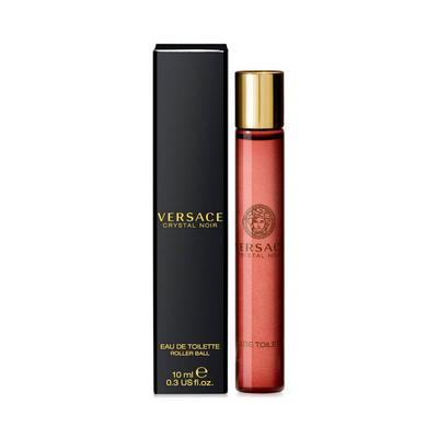 "Crystal Noir" is an alluring, desirable yet lovely feminine fragrance by Versace that blends gardenia, peony, amber, sandalwood, orange blossom. This refined amber-floral perfume can make any lady feel elegant. This is a miniature.  Know this fragrance and fall in love with the scent - a special perfume.