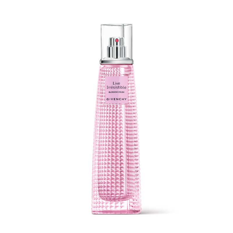 "Live Irresistible Blossom Crush" is a gentle feminine from 2018 that blends the elegant notes of bitter orange and bergamot with peony and rose and finally moves to the sweet apple touch that opposes the spicy raspberry and ebony currant.  Know this fragrance and fall in love with the scent - a special perfume.