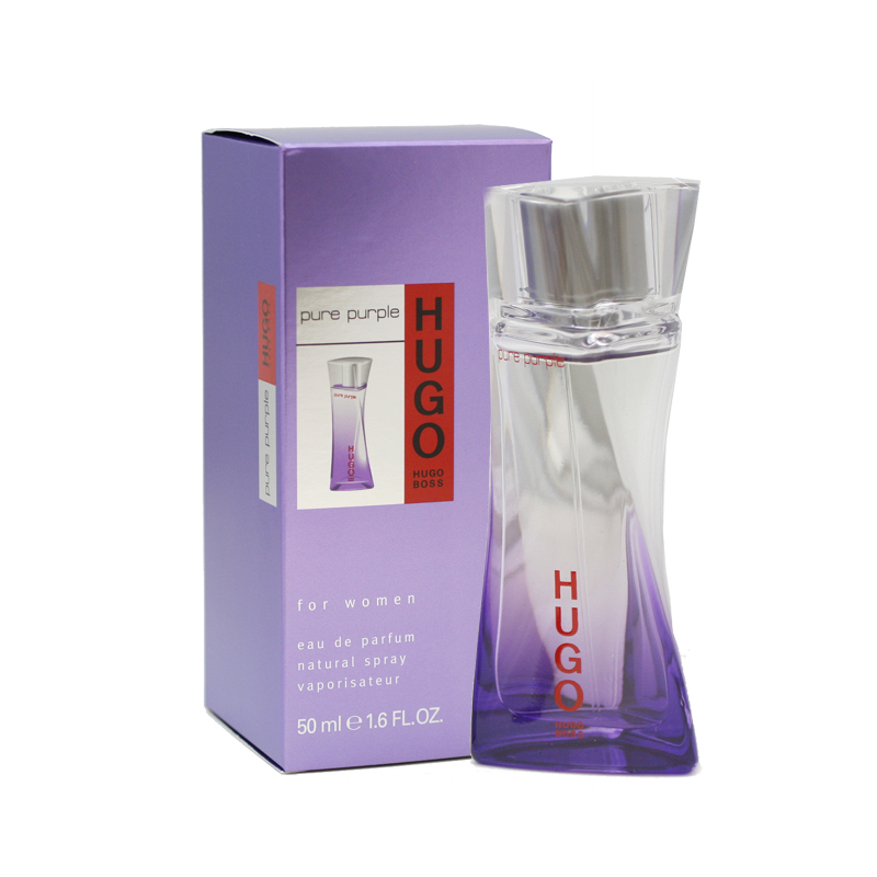 "Pure Purple" is a 2006 feminine fragrance by Hugo Boss. Its fantastic aroma contains a blend of nectarine, cyclamen, black violet, amber, white suede, and marzipan, providing a fruity, floral scent.  Know this fragrance and fall in love with the scent - a special perfume.