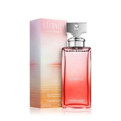 The entire year is summer with the female version of "Eternity Summer." This unmistakable scent is an unusual blend of water lily, peony, gardenia floral notes with a seductive and smooth musk and light forested base. De-stress with graphic notes of pear, watermelon, mandarin, and green bamboo leaves for a pure, reinvigorated scent.  Know this fragrance and fall in love with the scent - a special perfume.