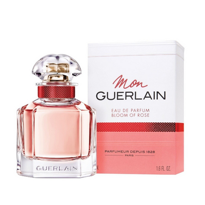 "Mon Guerlain Bloom Of Rose" is a bright, fruity-floral aroma with fresh accords of citrus, rose, white flowers, and vanilla. It starts with a lively outpouring of bittersweet green apple, mandarin, and blackcurrant intertwined with creamy touches of lavender. Delicate, embracing tones of jasmine sambac, Bulgarian rose, and neroli bloom make the core, ending with a sweet, quiet, and smooth hint of sandalwood and Tahitian vanilla.  Know this fragrance and fall in love with the scent - a special perfume.