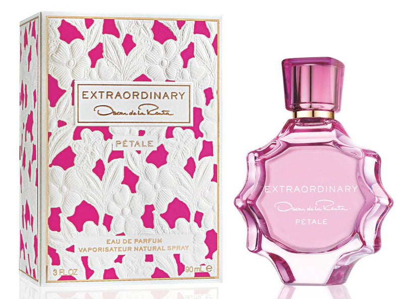 "Oscar De La Renta Extraordinary Petale" is more flowery than the original "Extraordinary," with soft and gentle top notes that inspire romance: bergamot champagne, spicy mandarin, and shiny aldehydes that give it a lovely flowery scent.  Know this fragrance and fall in love with the scent - a special perfume.