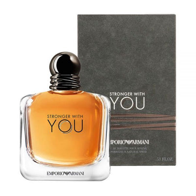 "Stronger With You" is a masculine fragrance introduced by Emporio Armani in 2017. The zesty top notes of violet leaves, cardamom, and pink pepper deliver a delightful and sensual accord, providing a feeling of maturity in the core of rich sage.  Know this fragrance and fall in love with the scent - a special perfume.